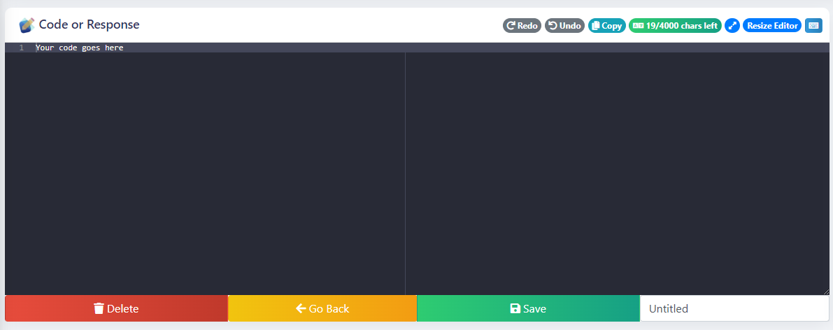 code editor
