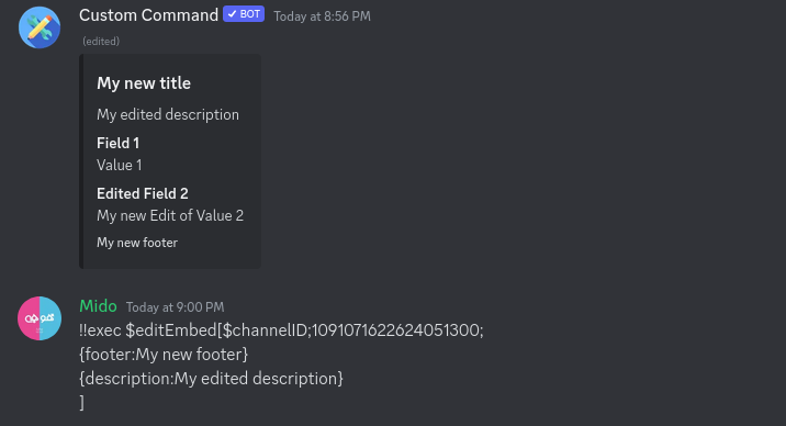 Editing Multiple Parts Example