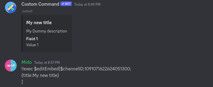 Editing Title Example